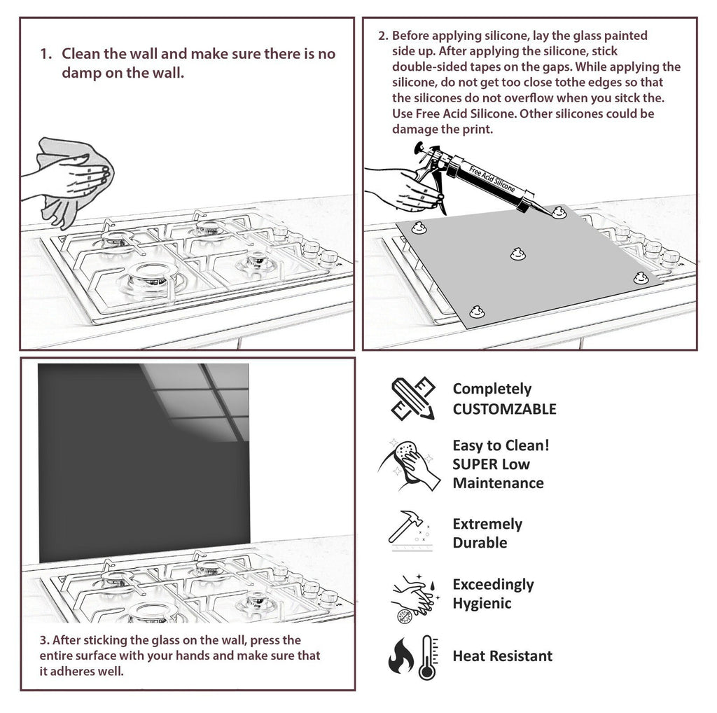 Zen & Spa Stones Tempered Glass Backsplash-BacksplashArtworks