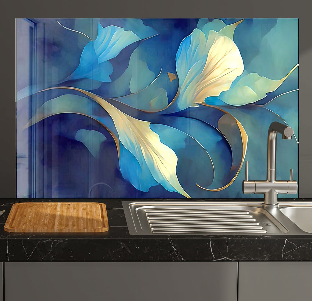 costum size Abstract Tempered Glass Backsplash Payment-BacksplashArtworks