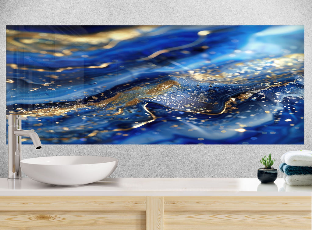 Abstract Tempered Glass Backsplash-BacksplashArtworks