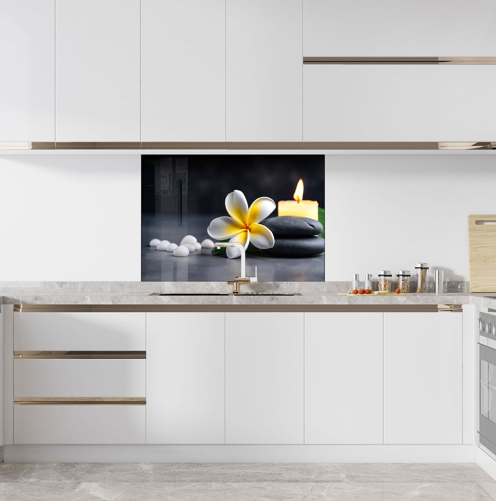 Zen & Spa Stones Tempered Glass Backsplash-BacksplashArtworks