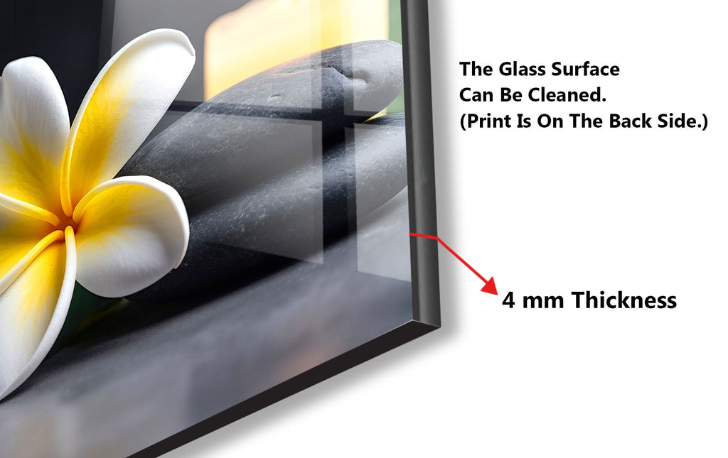 Zen & Spa Stones Tempered Glass Backsplash-BacksplashArtworks