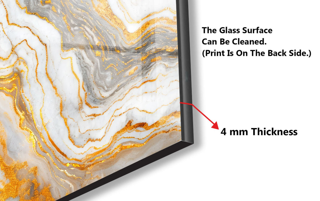 Golden Wave Marble - Glass Kitchen Backsplash-BacksplashArtworks