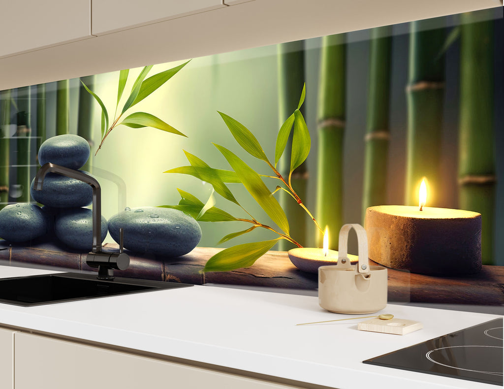 Zen Spa Stones Glass Backsplash-BacksplashArtworks