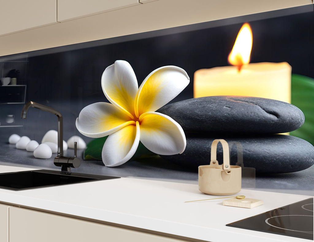Zen & Spa Stones Tempered Glass Backsplash-BacksplashArtworks
