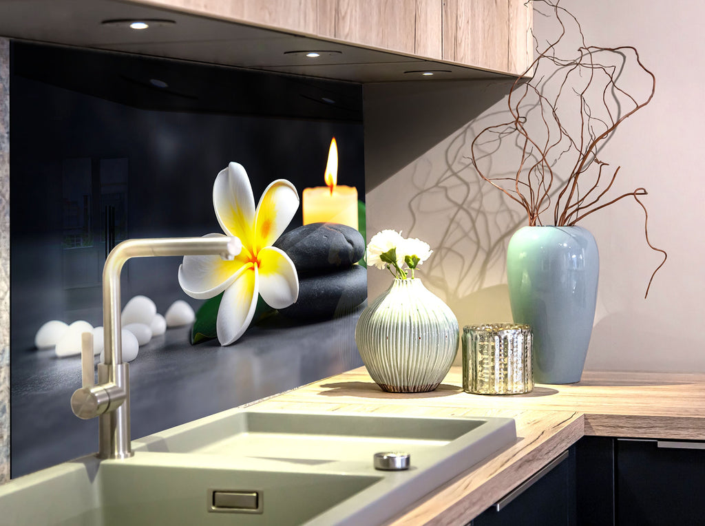 Zen & Spa Stones Tempered Glass Backsplash-BacksplashArtworks