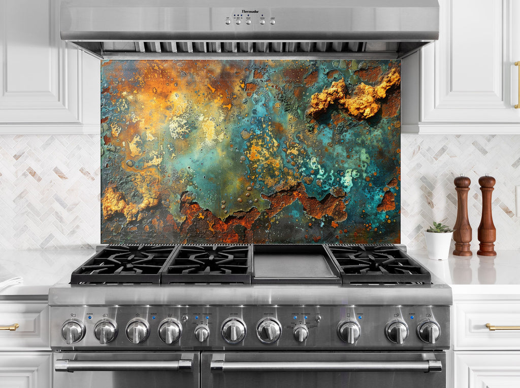 Abstract Tempered Glass Backsplash-BacksplashArtworks