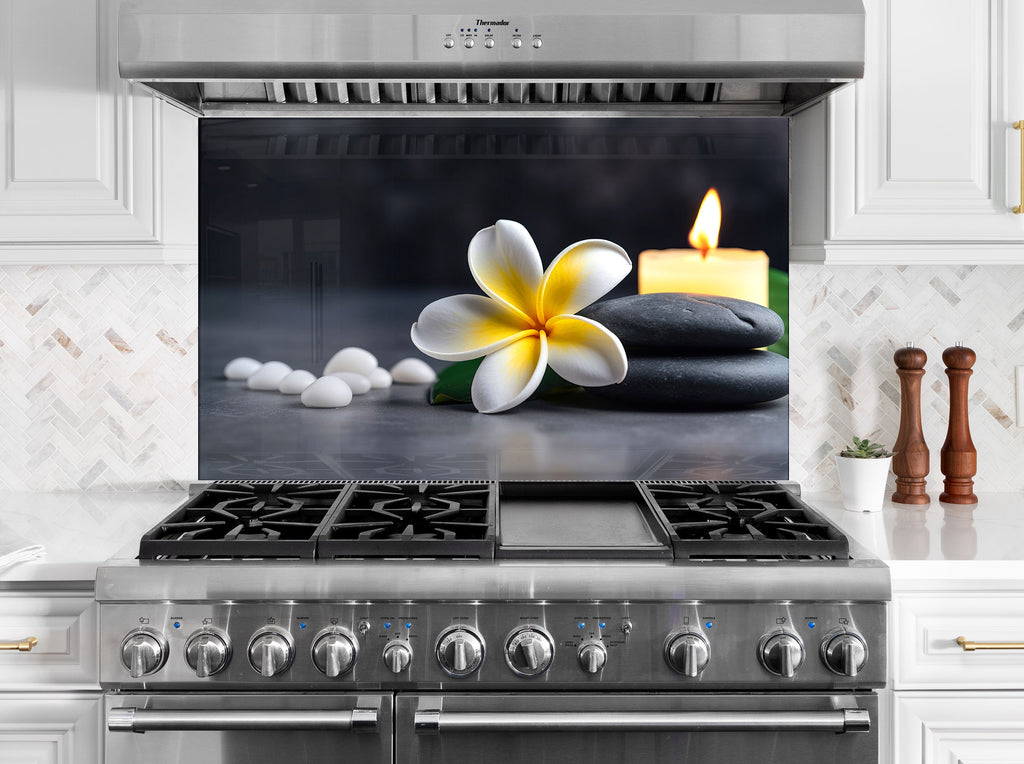Zen & Spa Stones Tempered Glass Backsplash-BacksplashArtworks