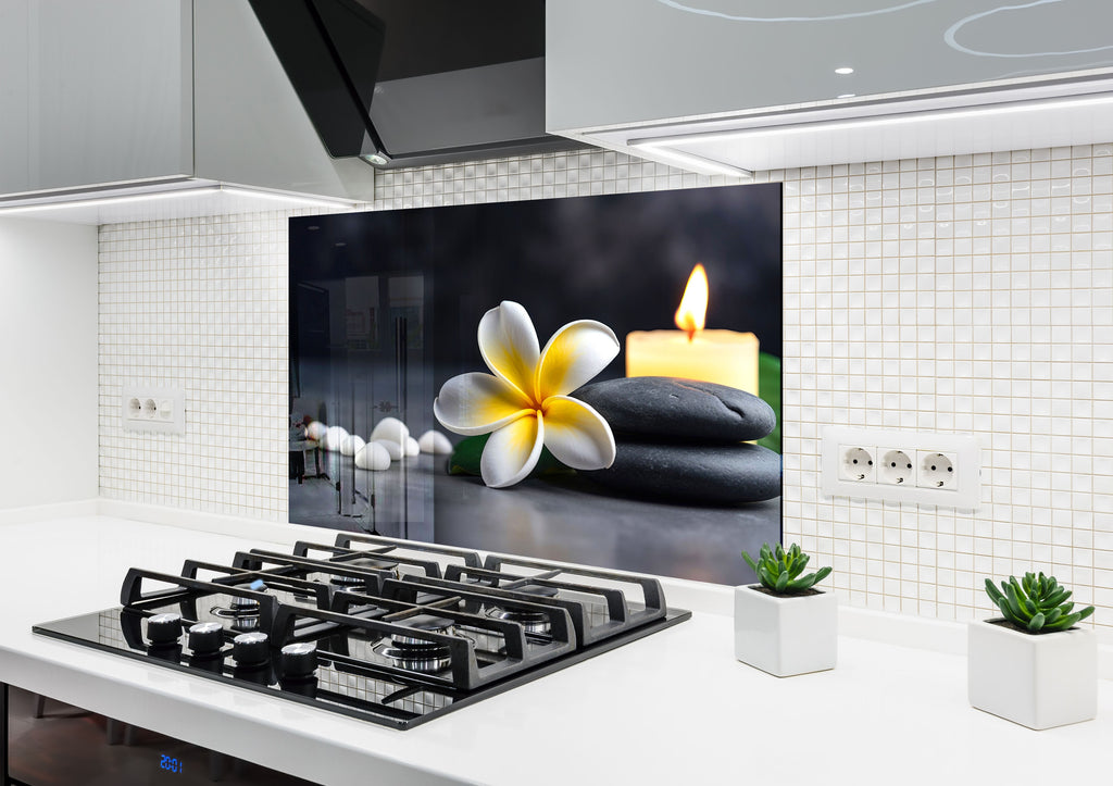 Zen & Spa Stones Tempered Glass Backsplash-BacksplashArtworks