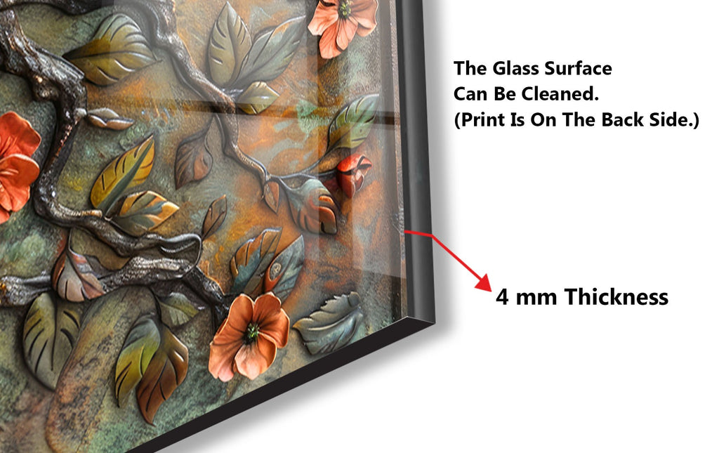 Blossoming Tree - Glass Kitchen Backsplash-BacksplashArtworks