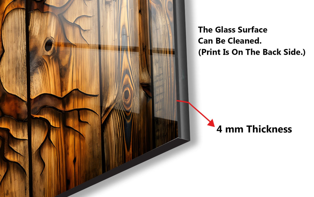 Wooden Tree of Life - Glass Kitchen Backsplash-BacksplashArtworks