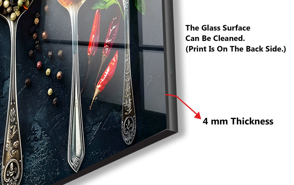 Spice Explosion - Tempered Glass Kitchen Backsplash-BacksplashArtworks
