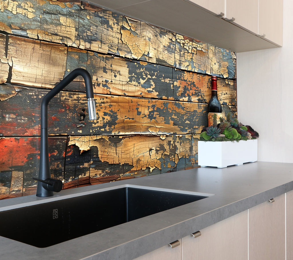 Wood & Wine - Glass Kitchen Backsplash-BacksplashArtworks