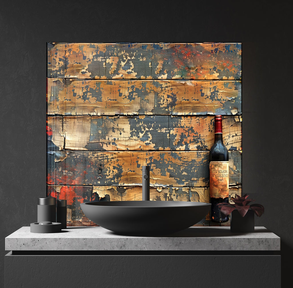 Wood & Wine - Glass Kitchen Backsplash-BacksplashArtworks