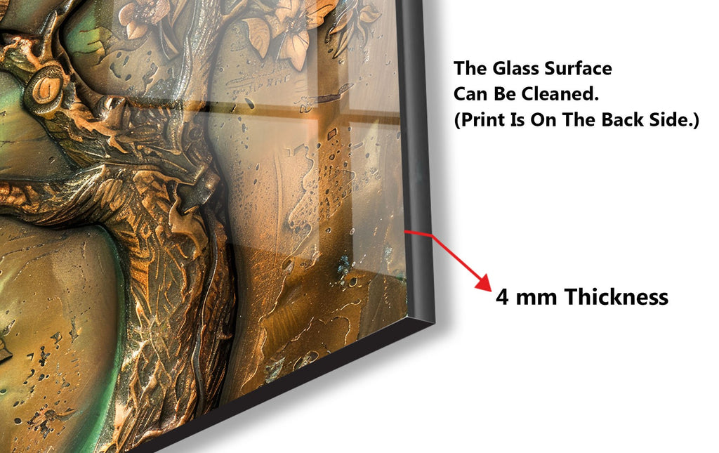 Brown Tree - Glass Kitchen Backsplash-BacksplashArtworks