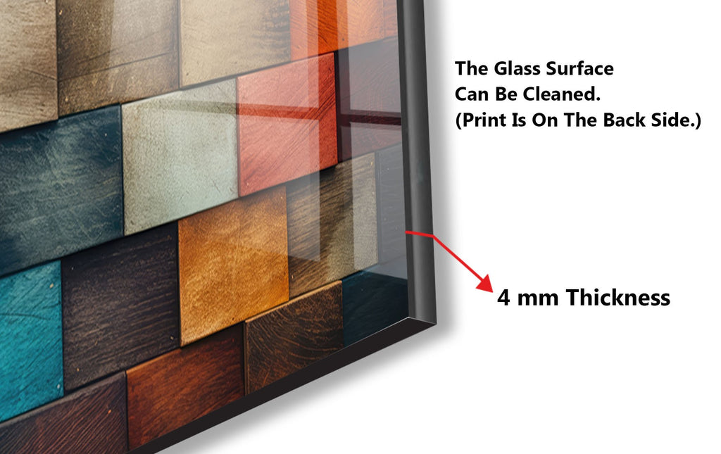 Rustic Patchwork Artistic - Glass Kitchen Backsplash-BacksplashArtworks