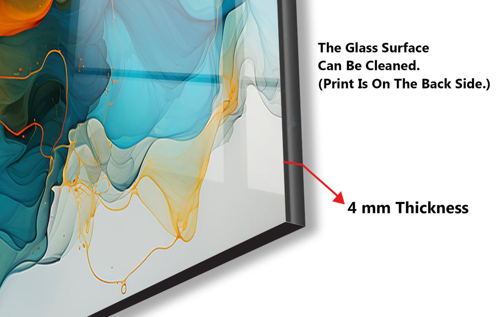 Abstract Tempered Glass Backsplash-BacksplashArtworks