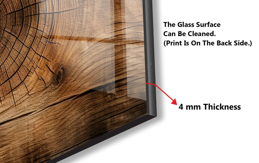 Natural Wood Grain - Glass Kitchen Backsplash-BacksplashArtworks