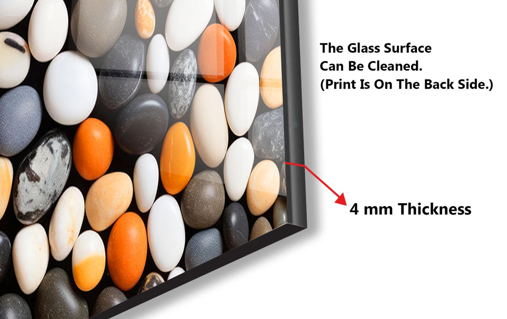 Beach Stones Glass Backsplash-BacksplashArtworks