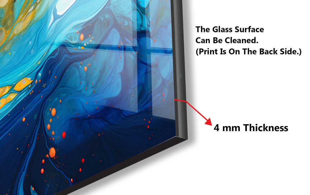 Abstract Tempered Glass Backsplash-BacksplashArtworks