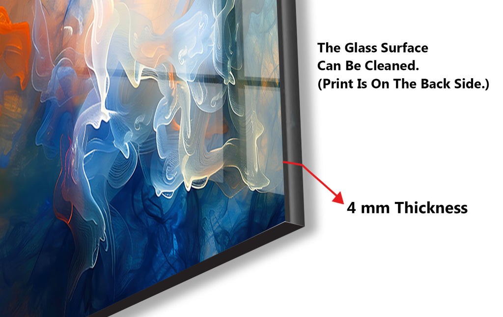Abstract Tempered Glass Backsplash-BacksplashArtworks