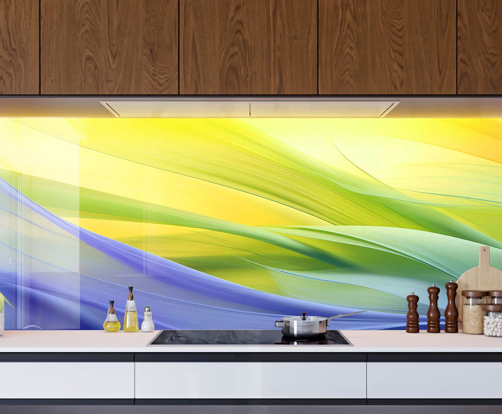 Gentle Breeze – Glass Kitchen Backsplash-BacksplashArtworks