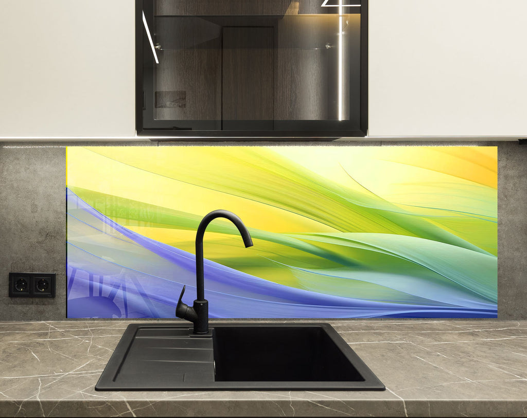 Gentle Breeze – Glass Kitchen Backsplash-BacksplashArtworks