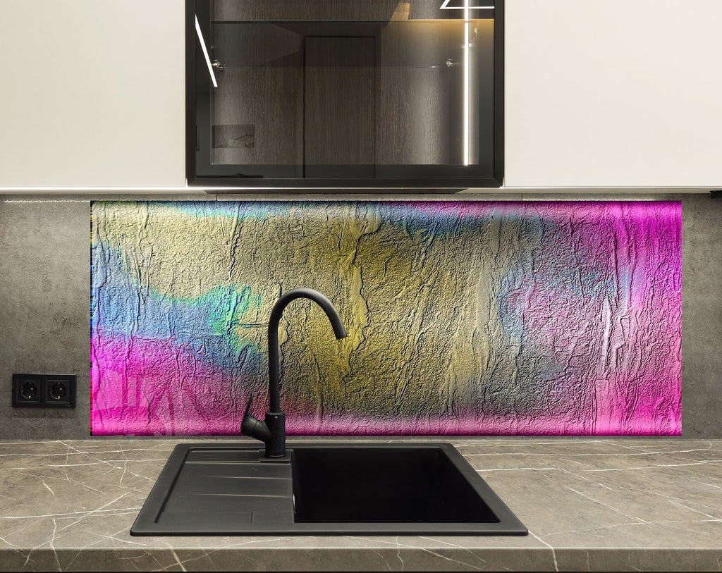 Aurora Fusion – Glass Kitchen Backsplash-BacksplashArtworks