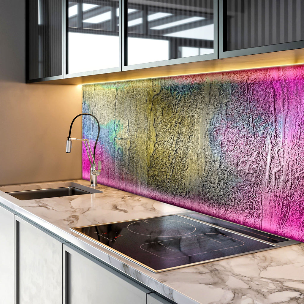 Aurora Fusion – Glass Kitchen Backsplash-BacksplashArtworks