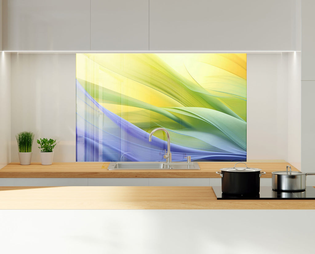 Gentle Breeze – Glass Kitchen Backsplash-BacksplashArtworks