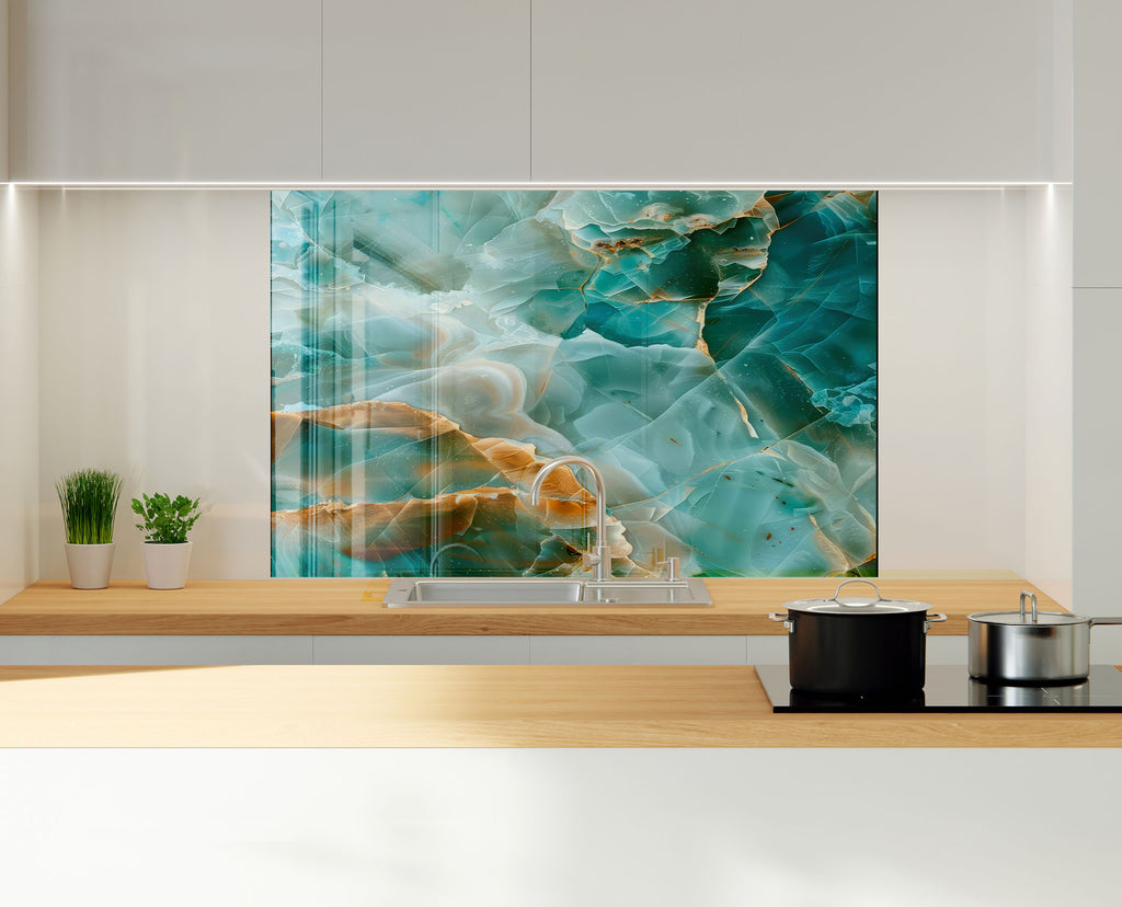 Abstract Tempered Glass Backsplash-BacksplashArtworks