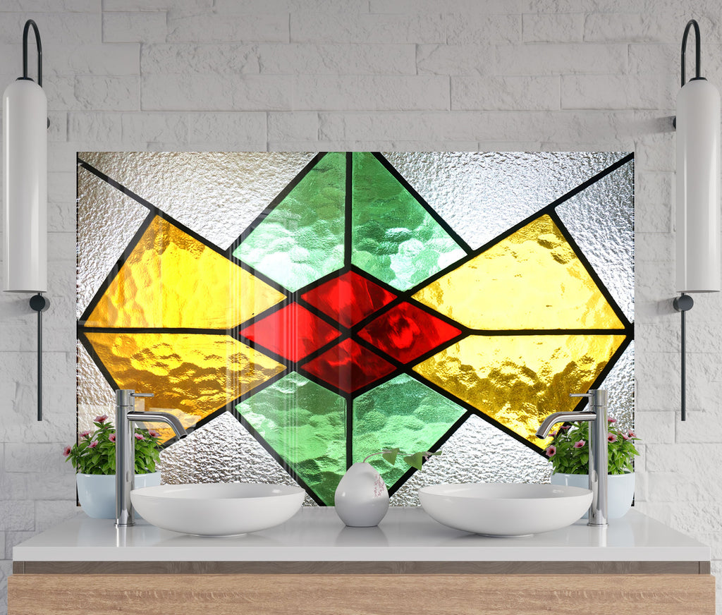 Timeless Elegance: Stained - Glass Kitchen Backsplash-BacksplashArtworks