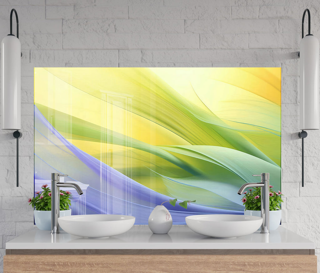 Gentle Breeze – Glass Kitchen Backsplash-BacksplashArtworks