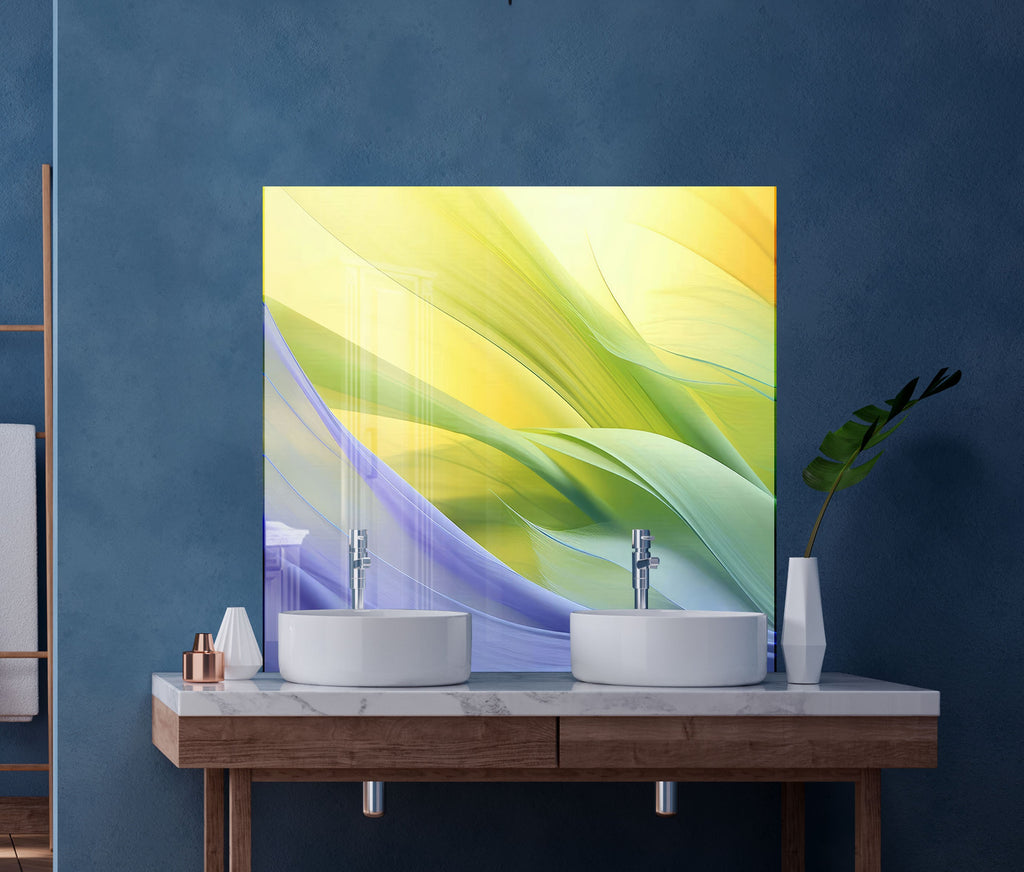 Gentle Breeze – Glass Kitchen Backsplash-BacksplashArtworks