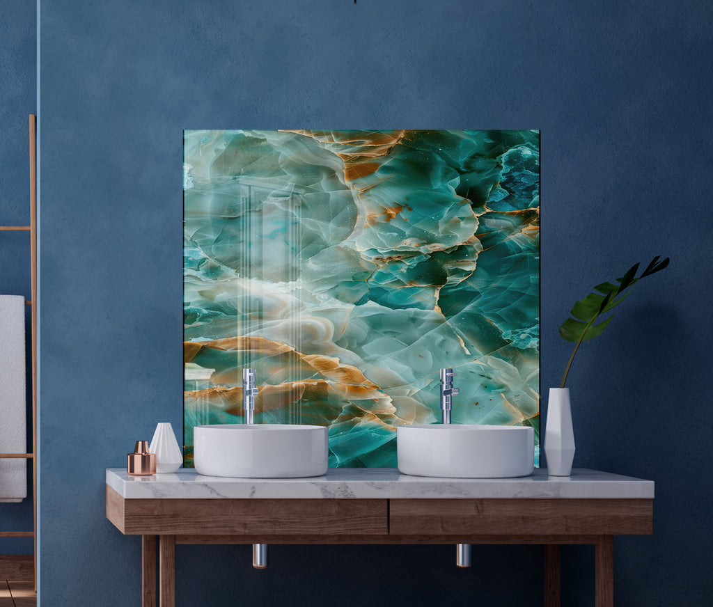 Abstract Tempered Glass Backsplash-BacksplashArtworks