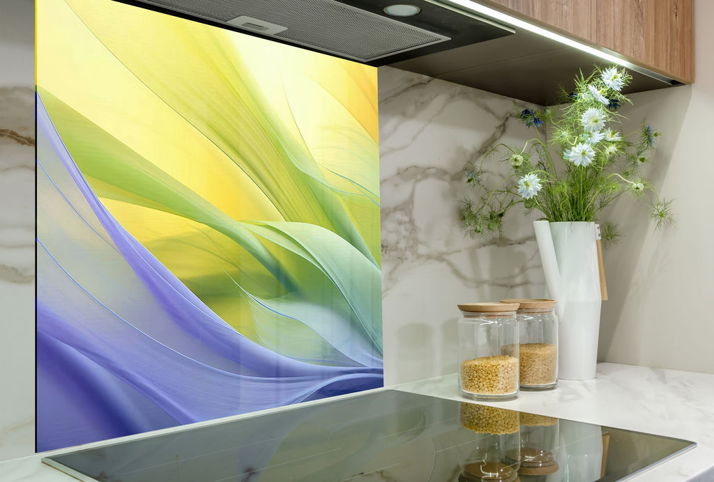 Gentle Breeze – Glass Kitchen Backsplash-BacksplashArtworks