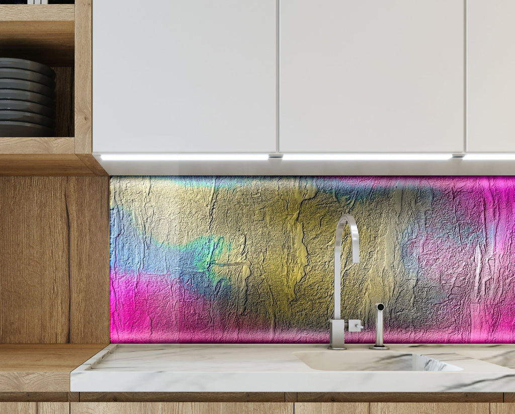 Aurora Fusion – Glass Kitchen Backsplash-BacksplashArtworks