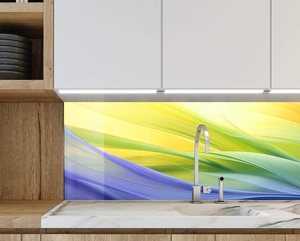 Gentle Breeze – Glass Kitchen Backsplash-BacksplashArtworks