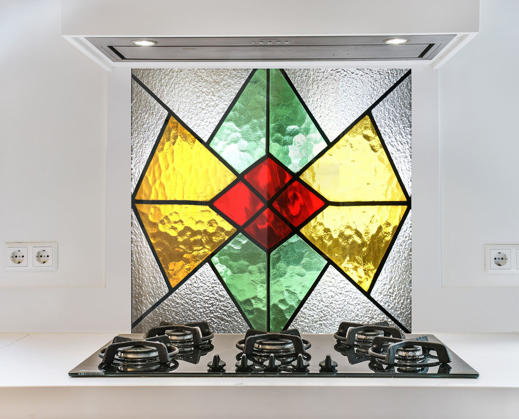Timeless Elegance: Stained - Glass Kitchen Backsplash-BacksplashArtworks