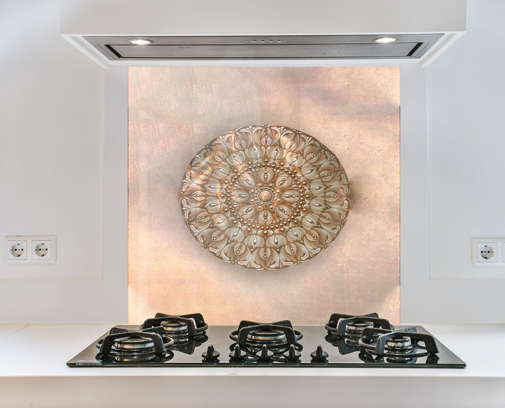 Mandala Harmony - Glass Kitchen Backsplash-BacksplashArtworks