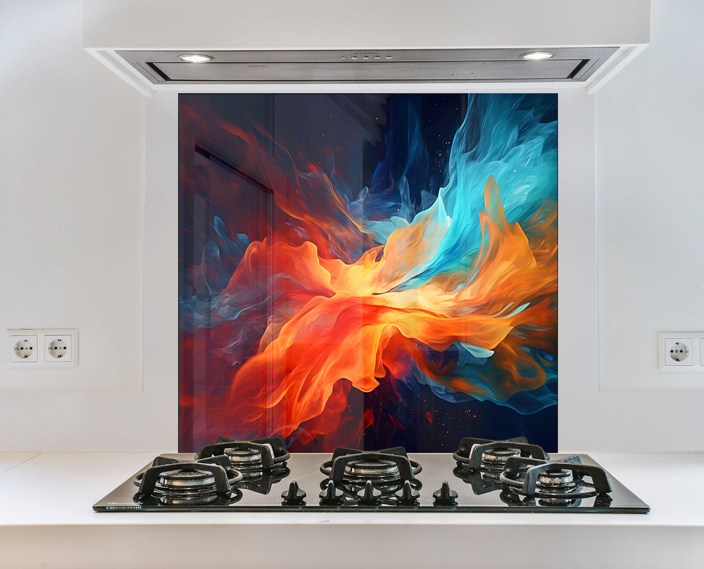Elemental Fusion - Glass Kitchen Backsplash-BacksplashArtworks