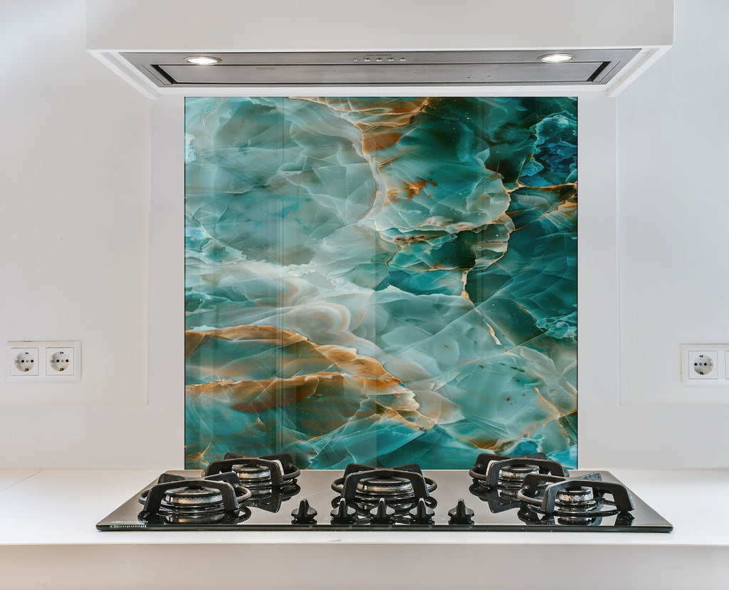 Abstract Tempered Glass Backsplash-BacksplashArtworks