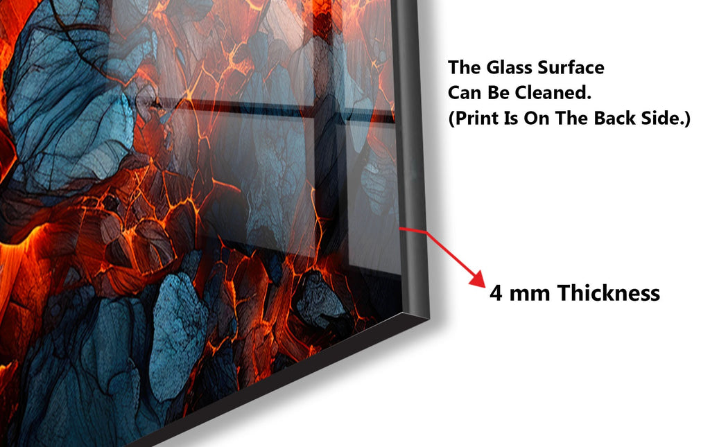 Volcanic Fury – Glass Kitchen Backsplash-BacksplashArtworks