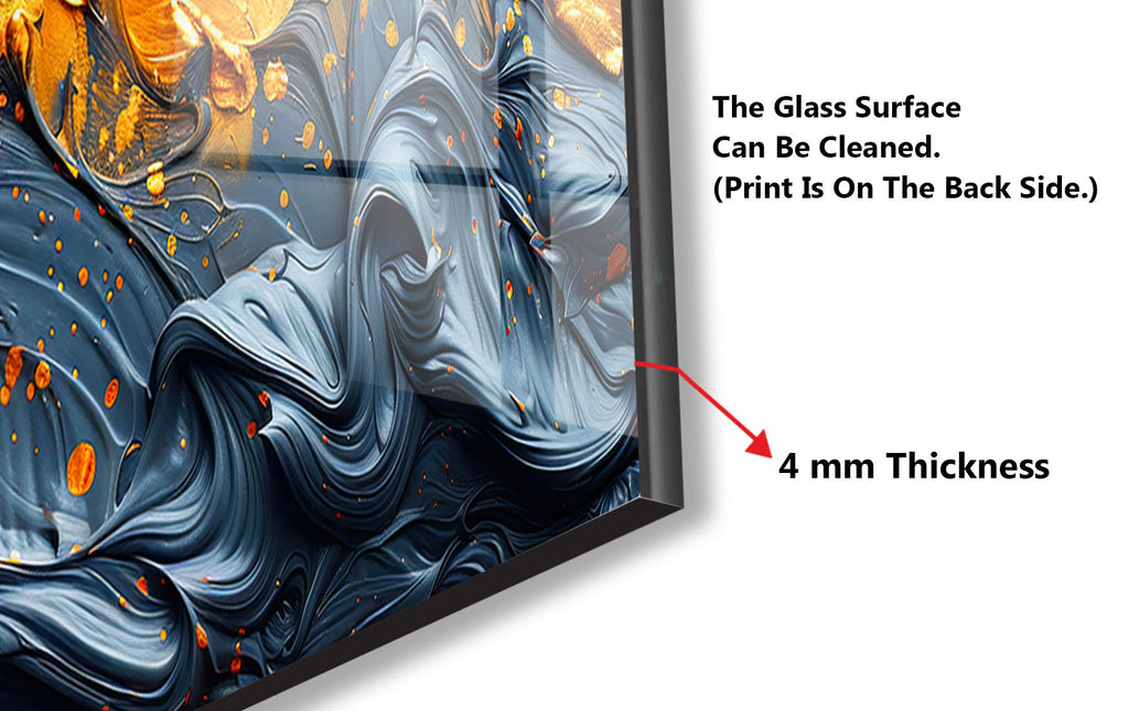 Golden Flow – Artistic Glass Kitchen Backsplash-BacksplashArtworks