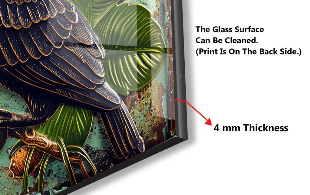 Tropical Toucan – Glass Kitchen Backsplash-BacksplashArtworks