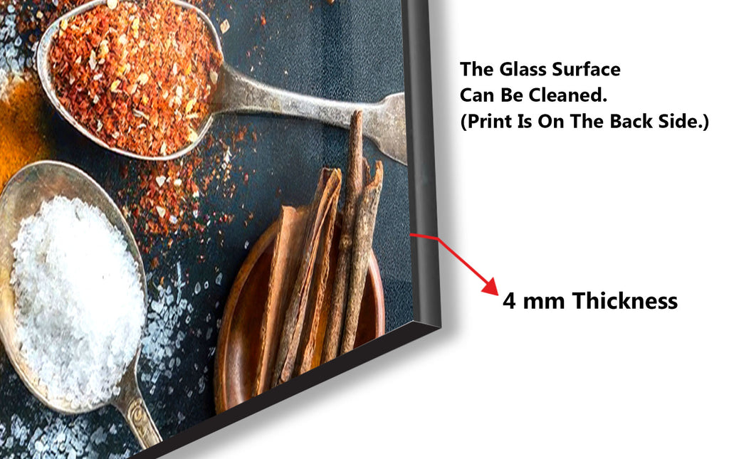 Spice Fusion - Glass Kitchen Backsplash-BacksplashArtworks
