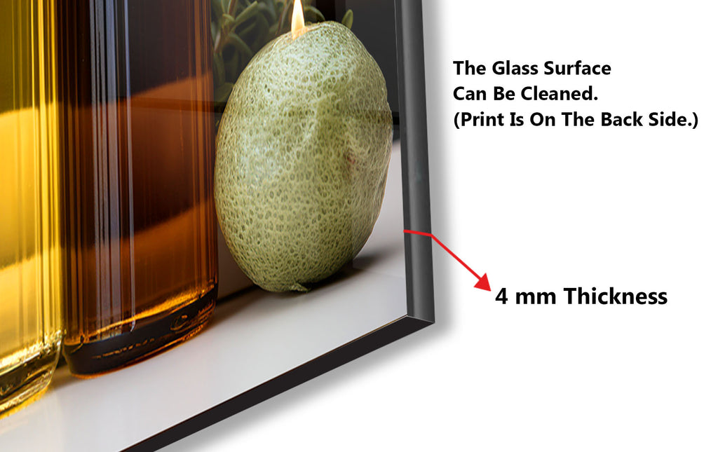Olive Oil Glass Kitchen Backsplash – Citrus and Herb Infused Design-BacksplashArtworks