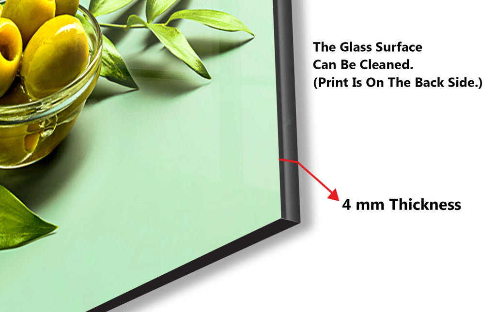 Olive Oil Kitchen Backsplash – Fresh and Natural Glass Design-BacksplashArtworks