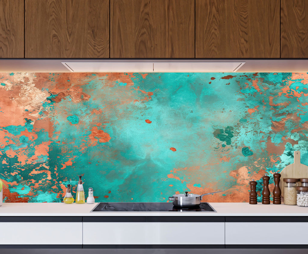 Abstract Tempered Glass Backsplash-BacksplashArtworks