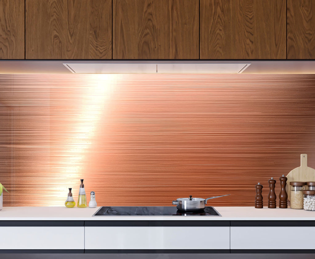 Vivid Bronze Glass Backsplash-BacksplashArtworks