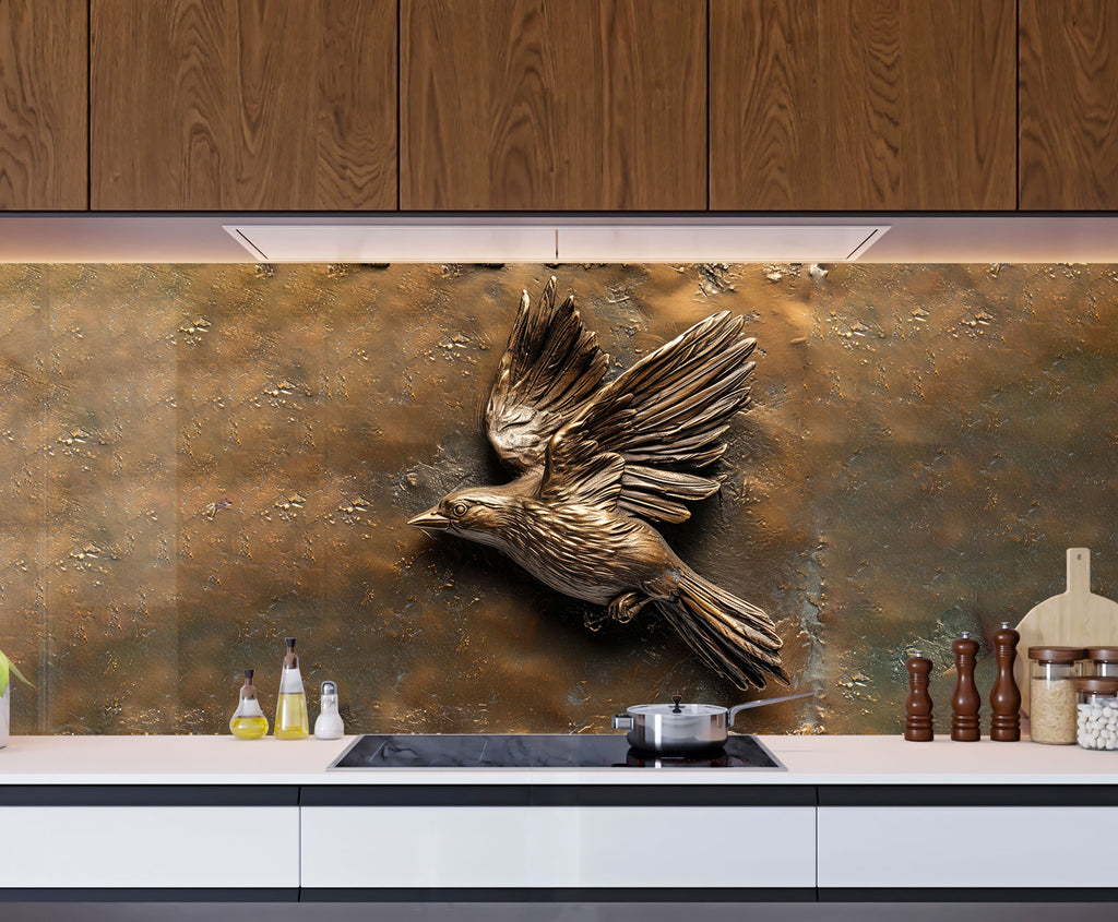 Soaring Freedom – Glass Kitchen Backsplash-BacksplashArtworks